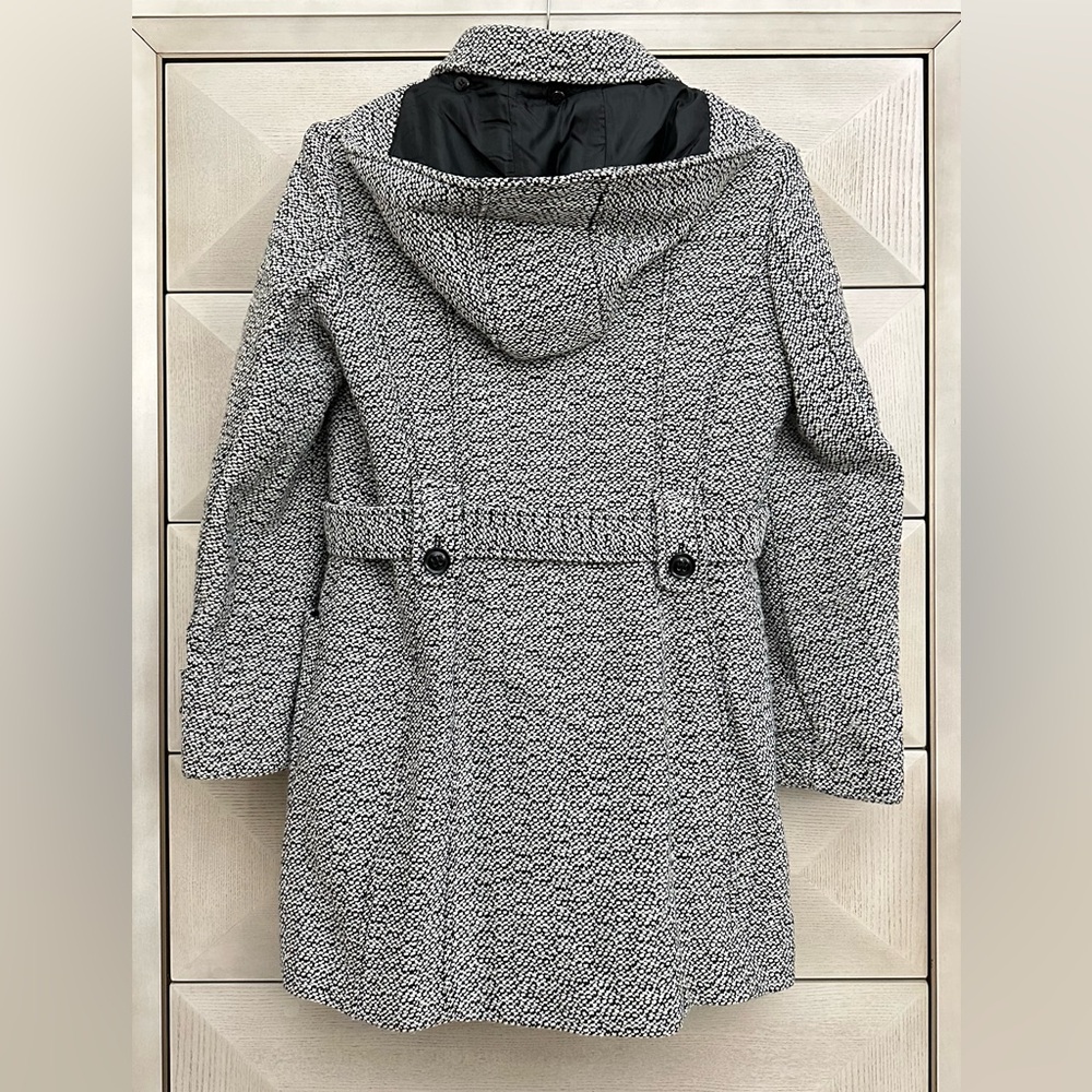 Gallery New York Belted Tweed Coat with Hood - Size L - Picture 2 of 10